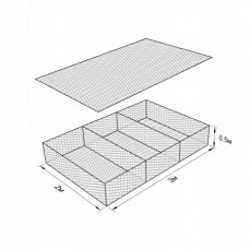 Габион ГСИ-М-3,0х2,0х0,5-С80-2,7-Ц