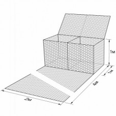 Габион ГСИ-КА-4,0х2,0х1,0-С80-2,7-ЦАММ