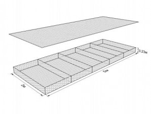 Габион ГСИ-М-5,0х2,0х0,23-С80-3,0-Ц