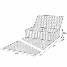 Габион ГСИ-КА-5,0х2,0х0,5-С80-2,7/3,7-ЦАММП